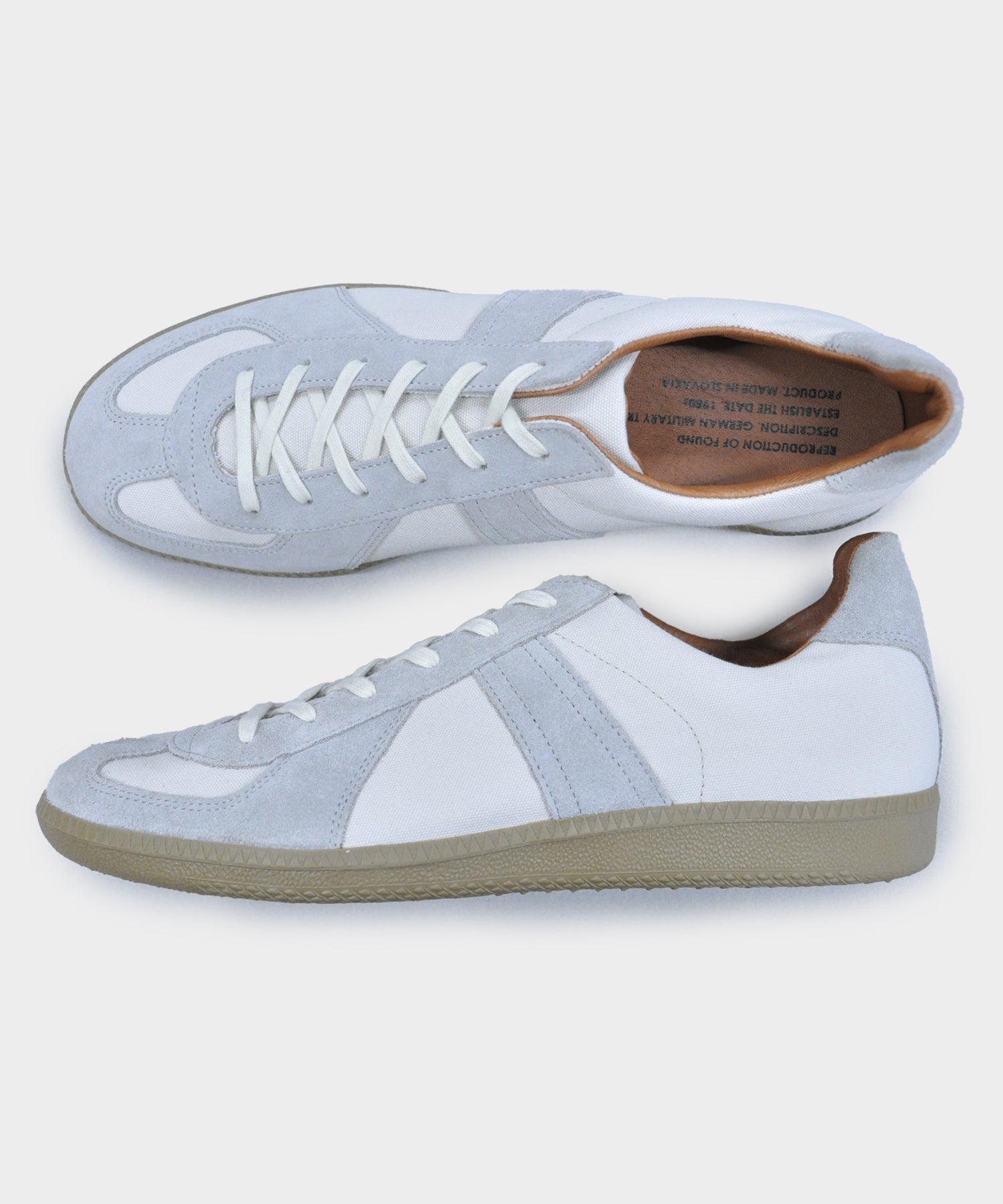 Reproduction of Found German Military Trainers in White Stone