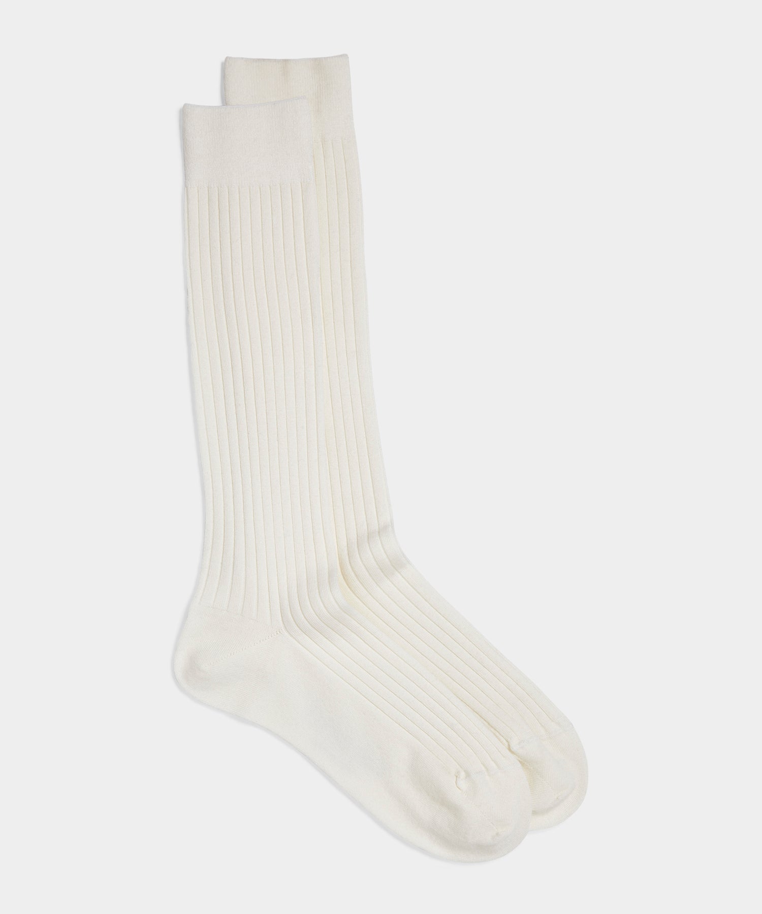 ivory dress socks Men's Merino Sock in White, Size L Stretch Fabrics