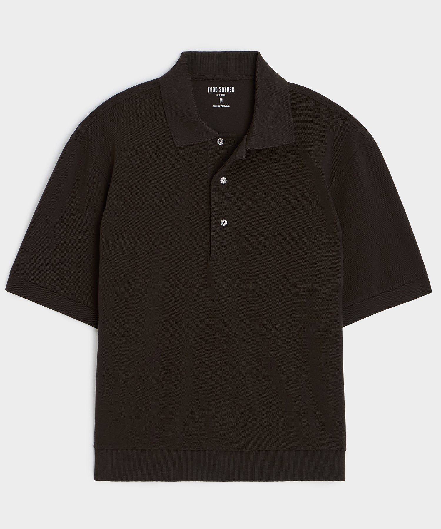 Relaxed Cotton Pique Polo in Dark Mocha – Todd Snyder