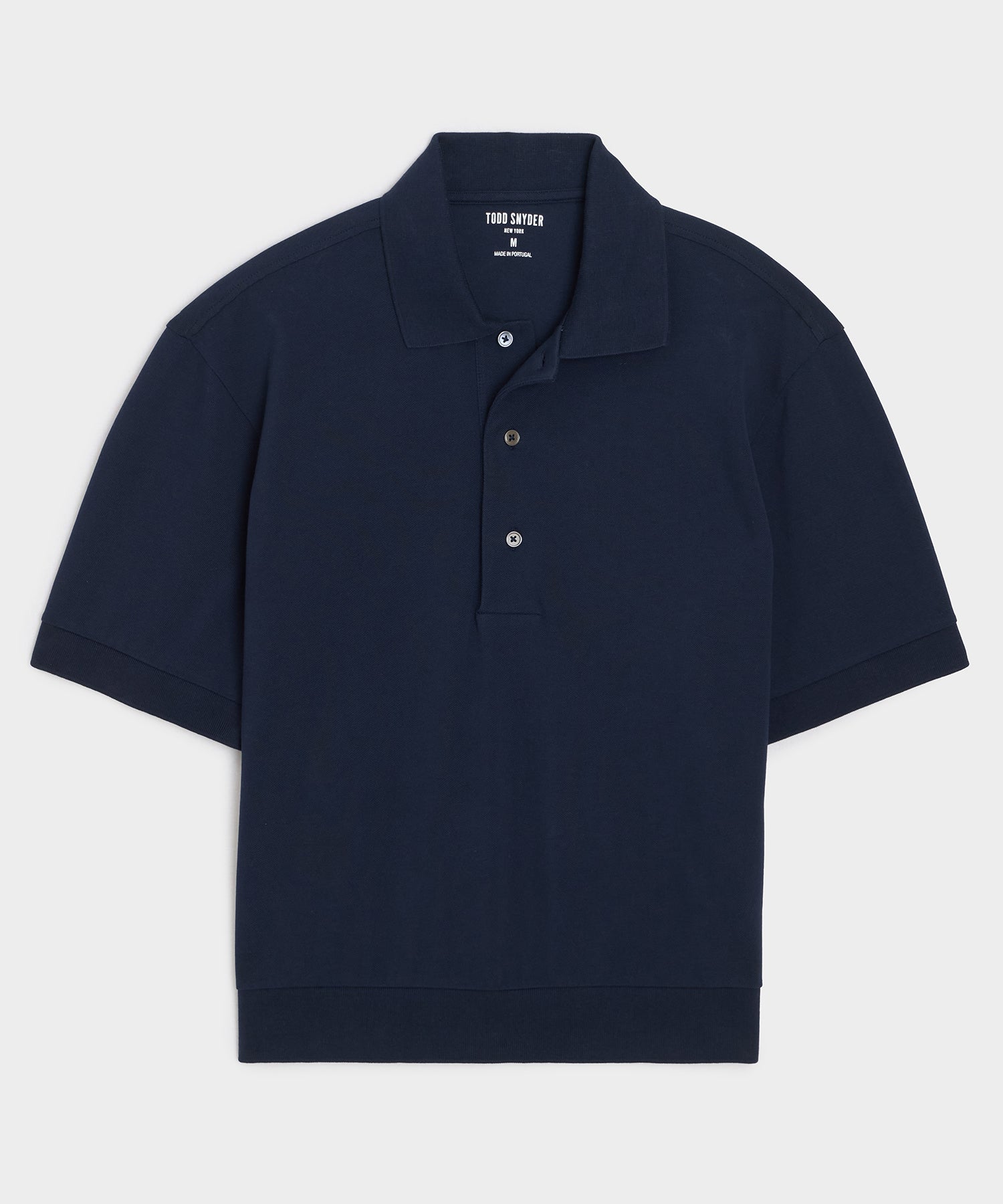Relaxed Cotton Pique Polo in Classic Navy – Todd Snyder