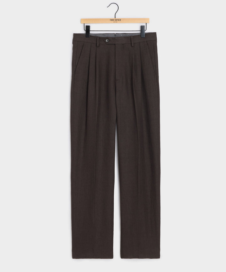 Italian Linen Herringbone Wythe Trouser
