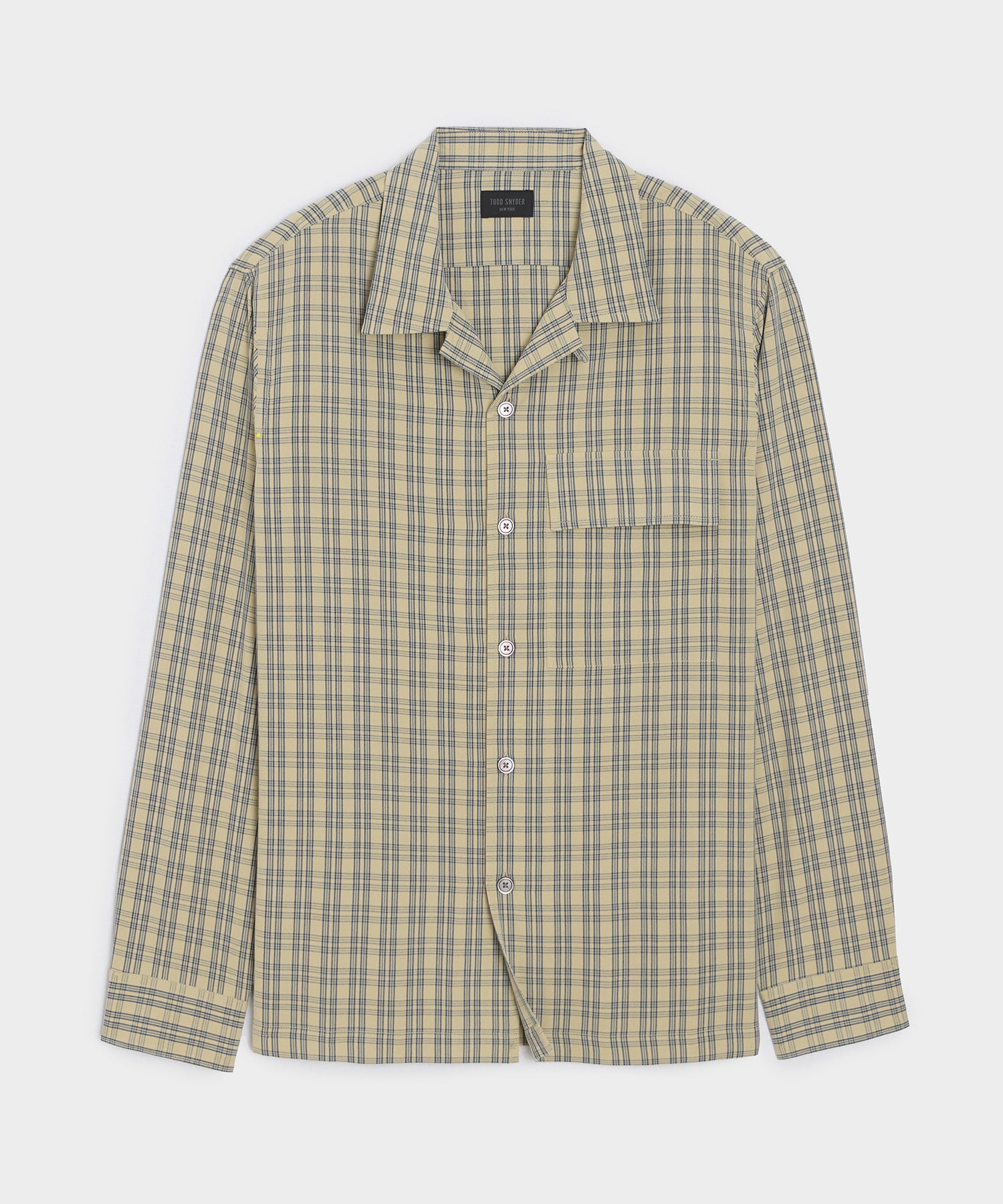Sand-Washed Studio Shirt in Khaki Plaid – Todd Snyder