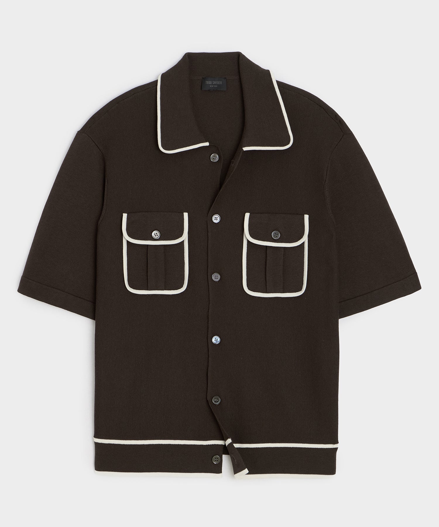 Wynwood Sweater Polo in Tipped Saddle Brown – Todd Snyder