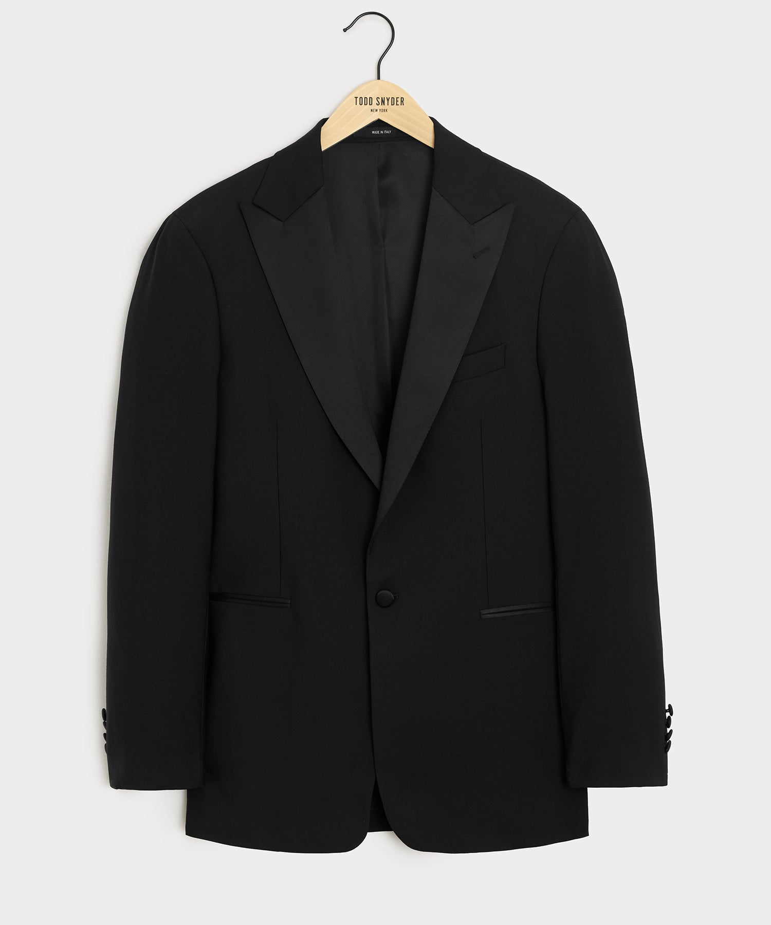 Italian Peak Lapel Tuxedo Jacket in Black – Todd Snyder
