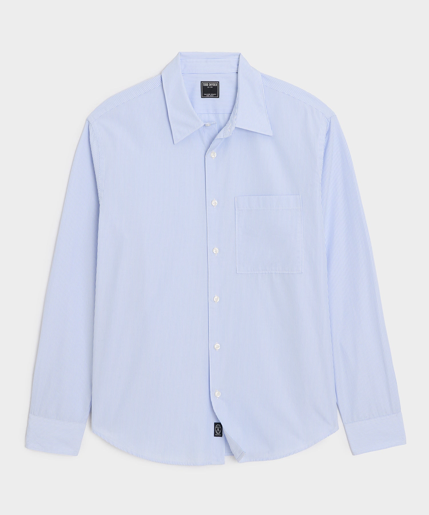トップス Stripe Over Size Shirt - Light Blue Poplin Big Shirt in Light Blue Stripe – Todd Snyder
