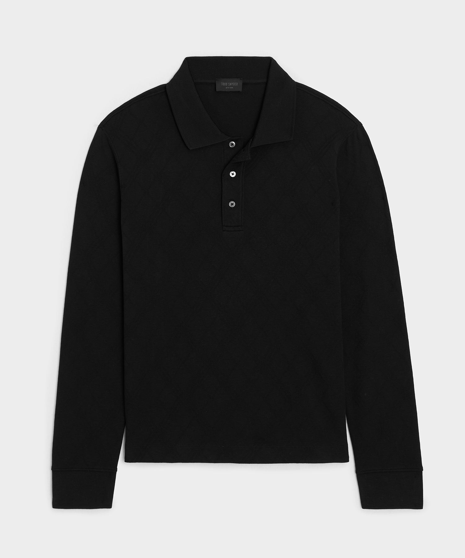 Cotton Jacquard Polo in Black – Todd Snyder