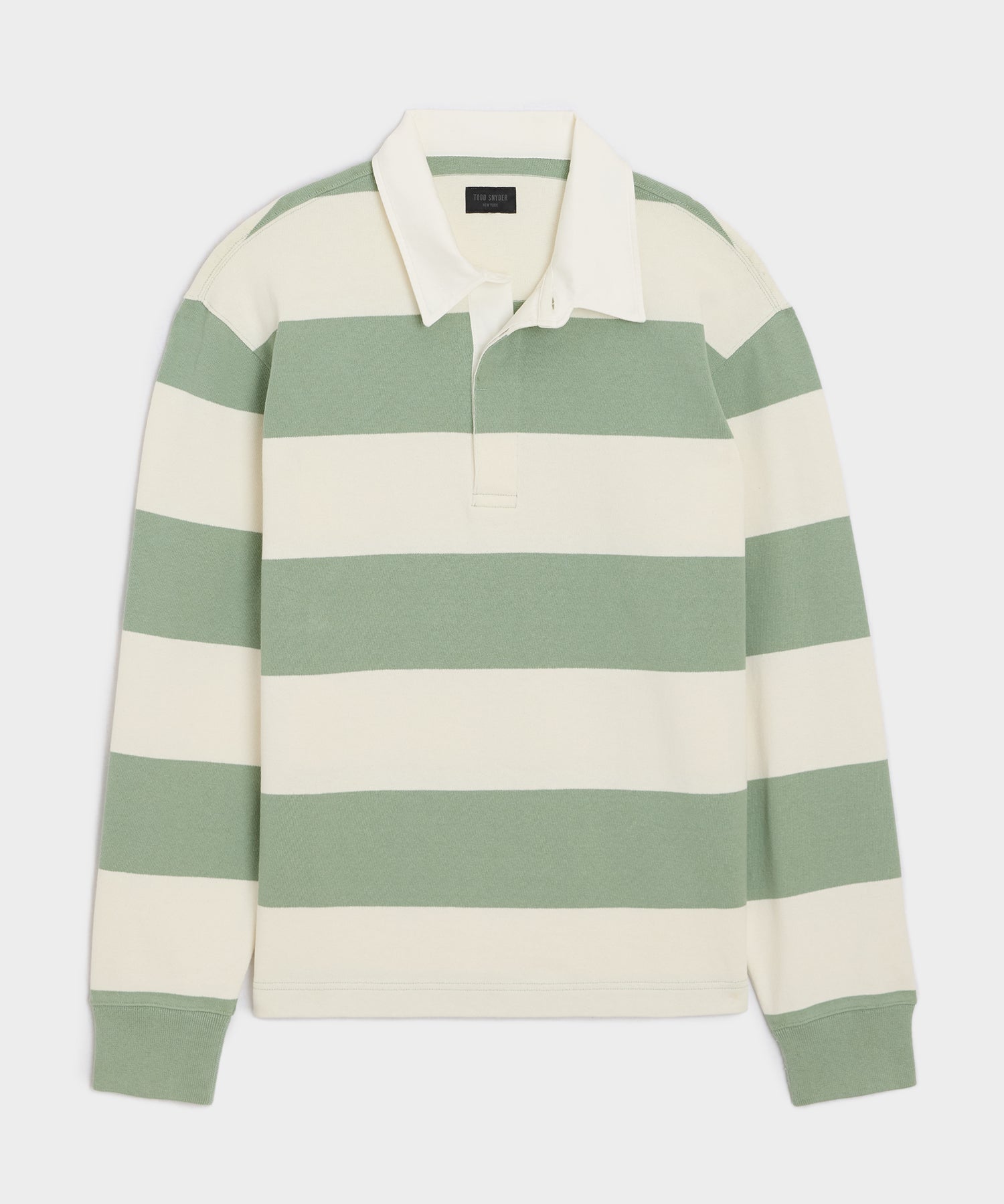 Striped Rugby Shirt in Faded Jade Stripe – Todd Snyder