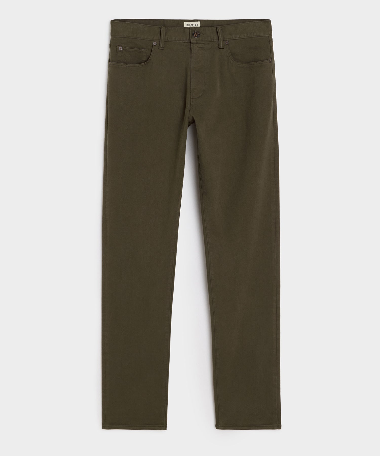 Slim Garment-Dyed 5-Pocket Chino in Olive Vine – Todd Snyder