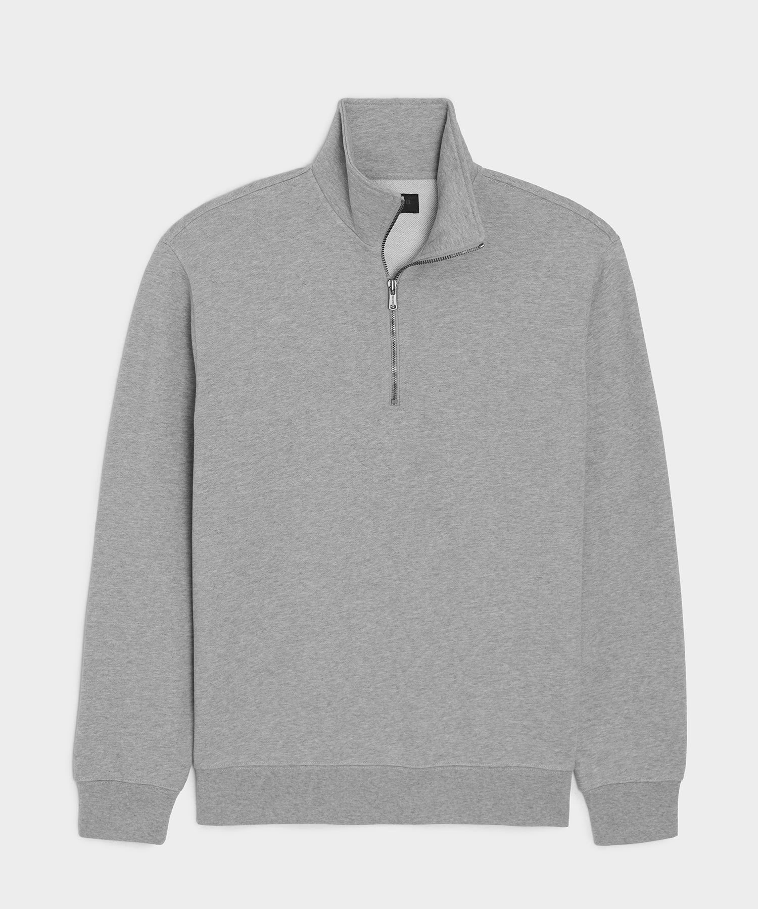 Portuguese Terry Quarter-Zip Sweatshirt in Light Gray Mix – Todd