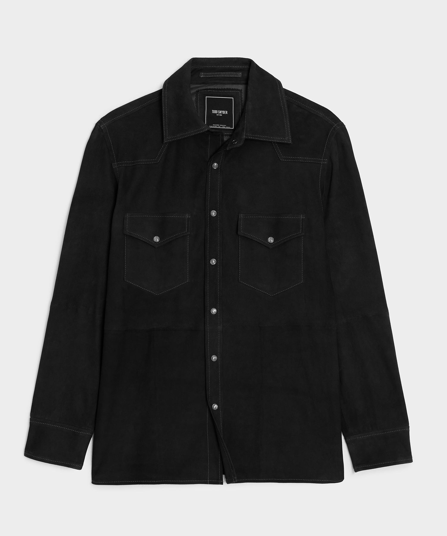 Italian Suede Western Jacket in Black – Todd Snyder