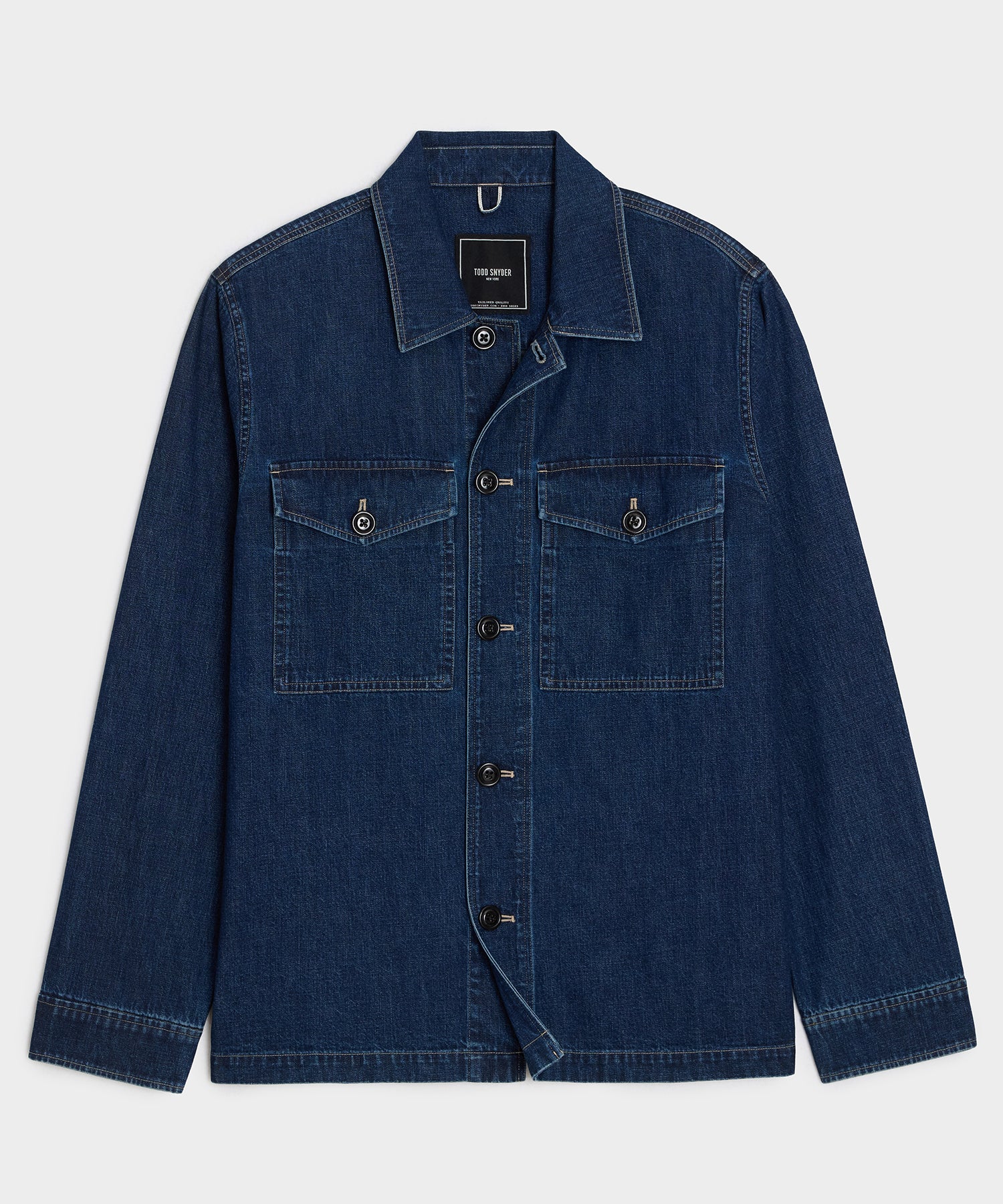 Denim Military Overshirt in Indigo – Todd Snyder