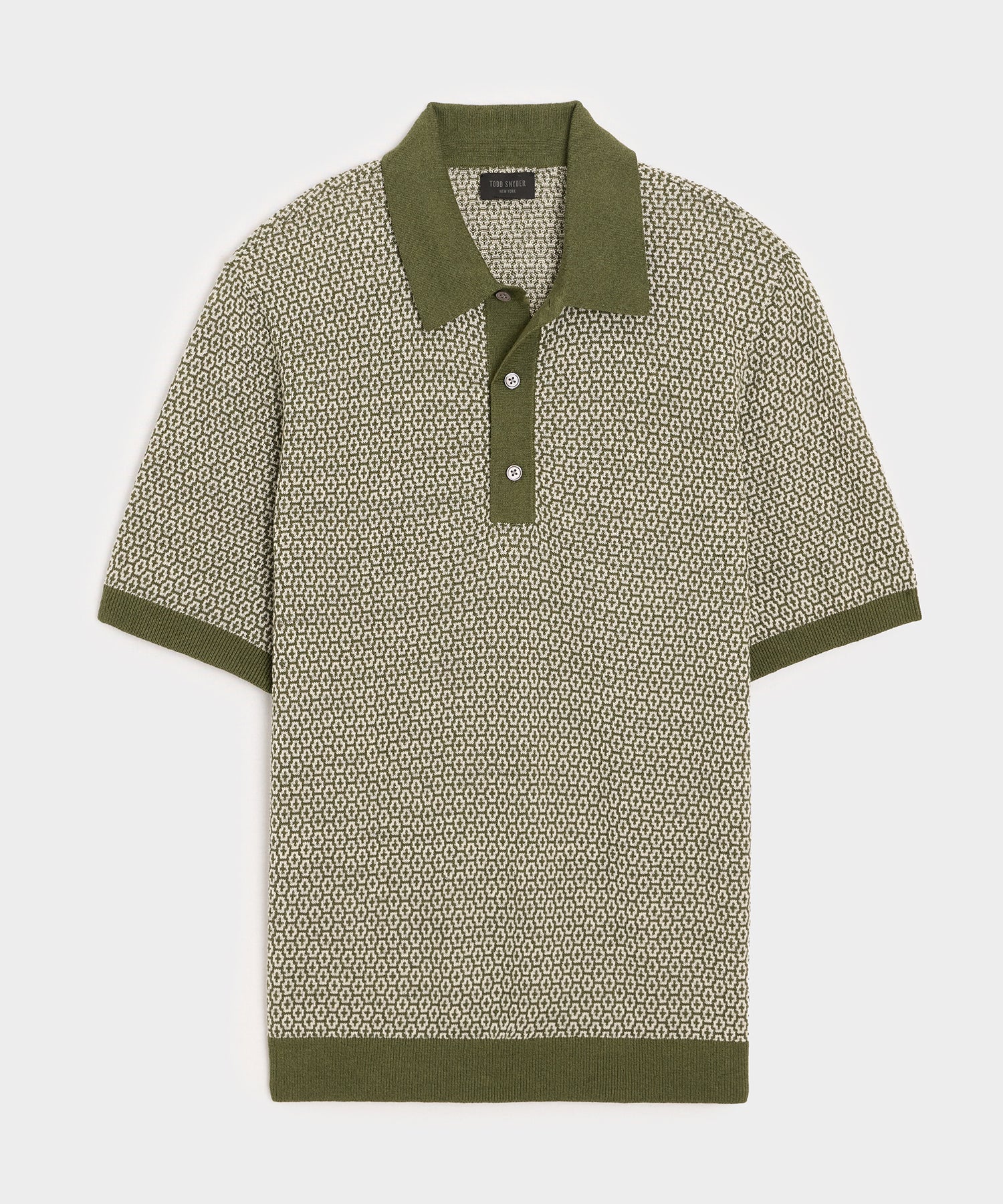 Joshua Sweater Polo in Earthbound Geo – Todd Snyder