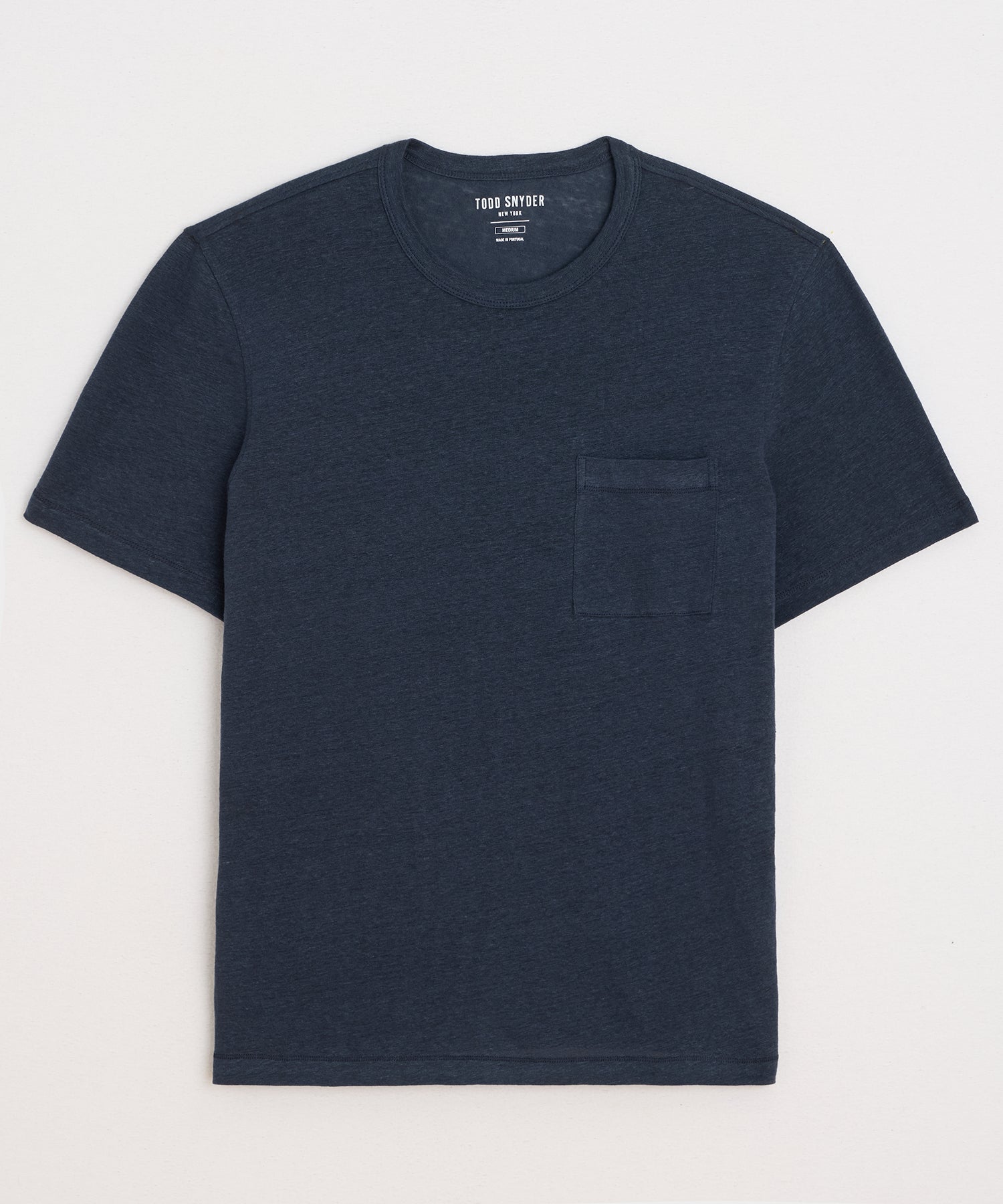 Linen Pocket Tee in Classic Navy – Todd Snyder