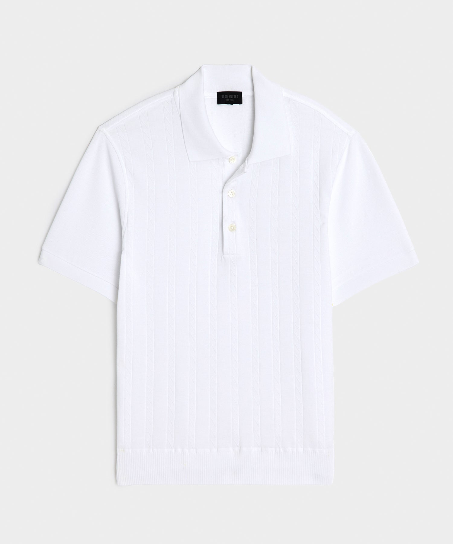 Cotton Cable Grant Polo in Simply White – Todd Snyder