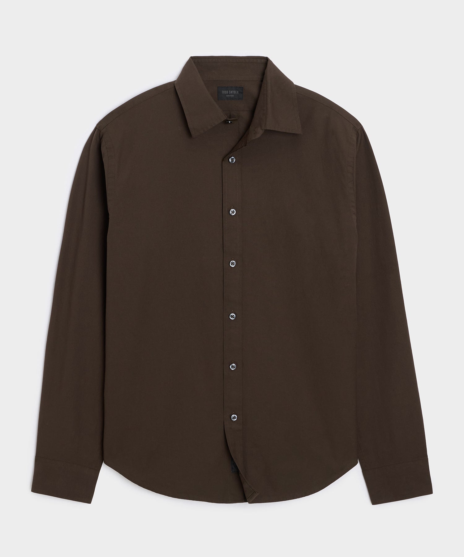 Men's Pinpoint Oxford Sport Shirt in Dark Mocha, Size M