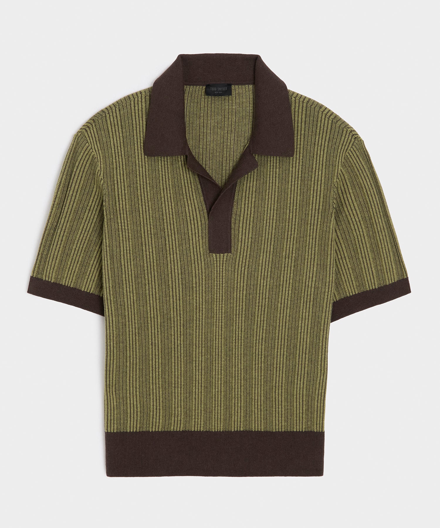 Casanova Sweater Polo in Caviar – Todd Snyder