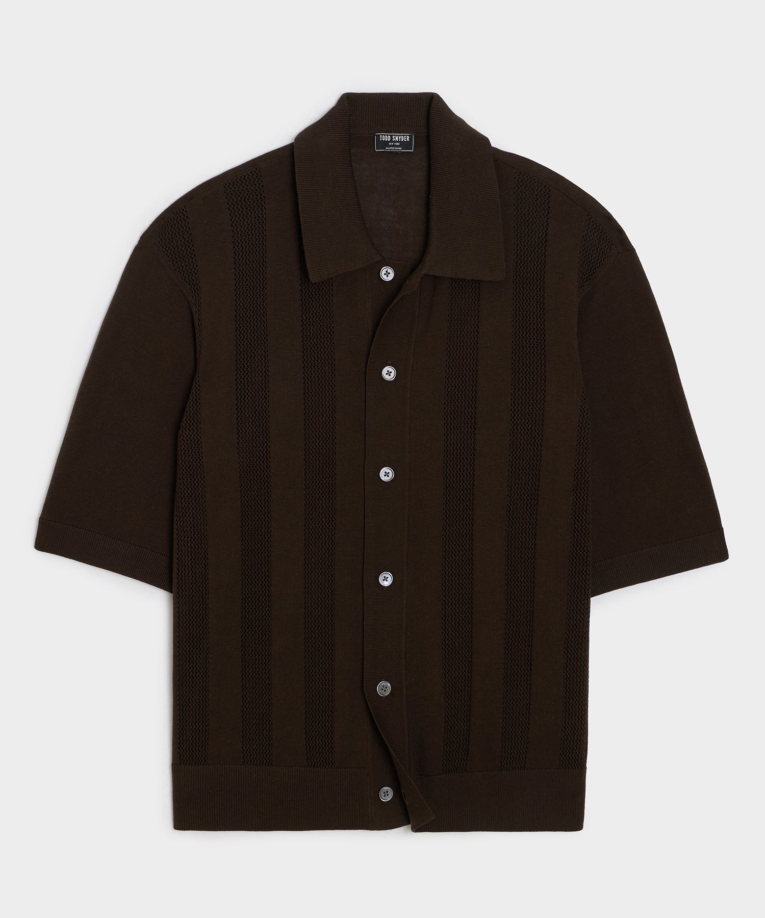 トップス <H BEAUTY&YOUTH> COTTON NYLON CORD POLO Miles Sweater Polo in Brown – Todd Snyder