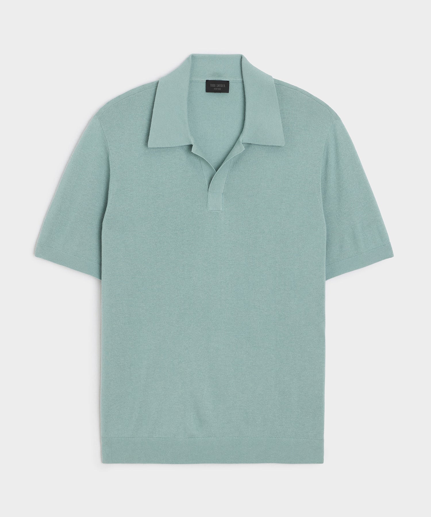 Silk-Cashmere Montauk Sweater Polo in River Mist – Todd Snyder
