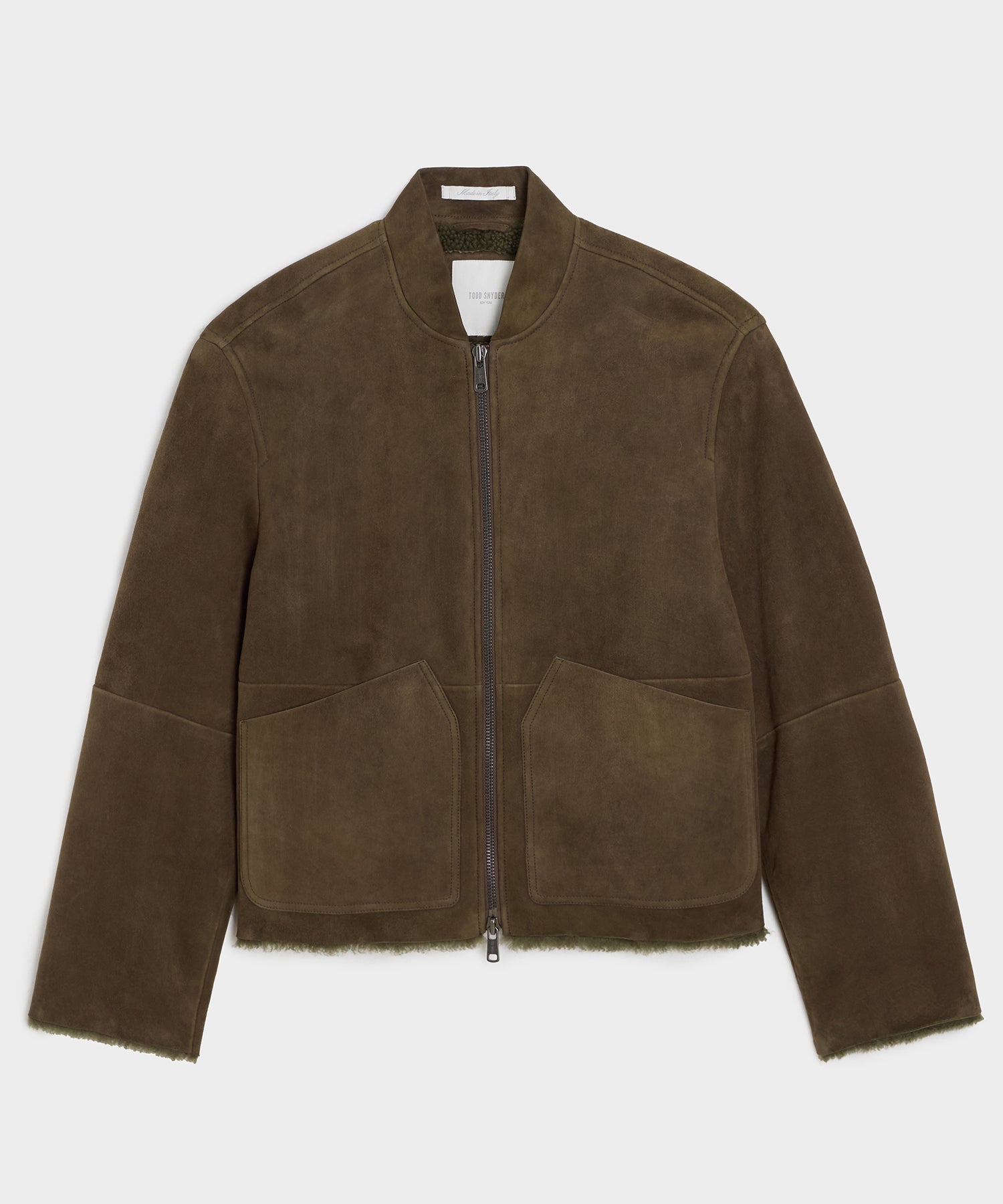 Italian Shearling Aviator Jacket in Olive – Todd Snyder