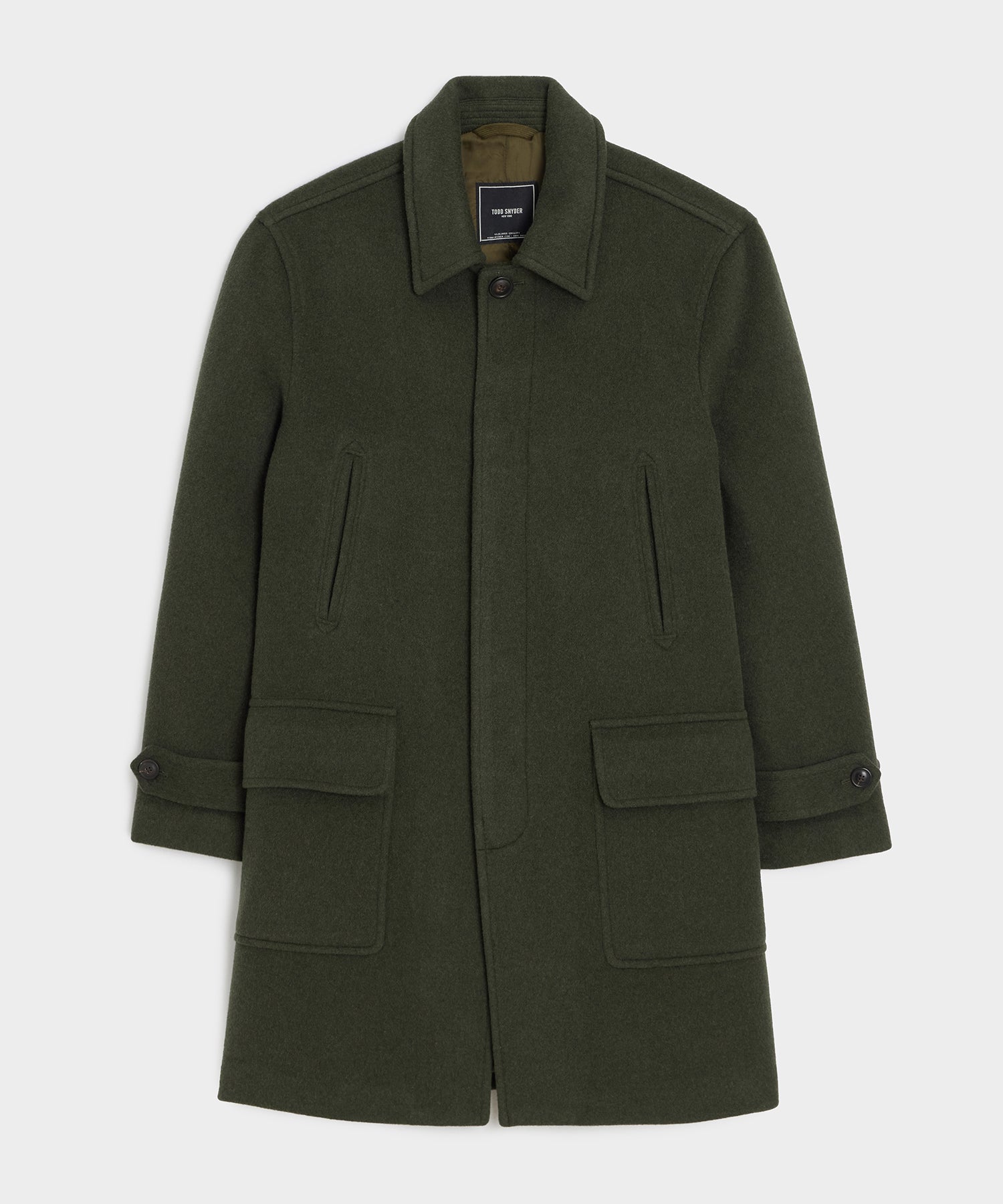 Italian Wool-Cashmere Car Coat in Snyder Olive – Todd Snyder