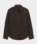 Cotton-Cashmere Sport Shirt in Caviar