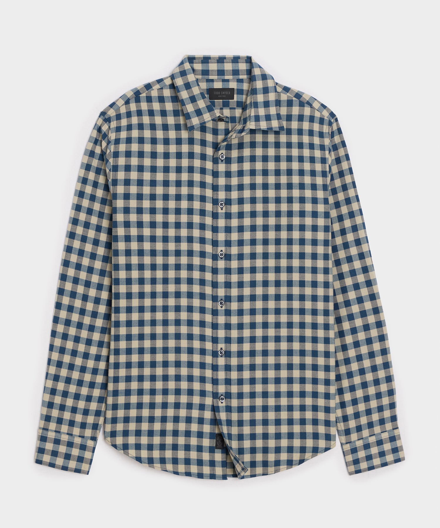 Men's Cotton-Cashmere Sport Shirt in Blue, Size M