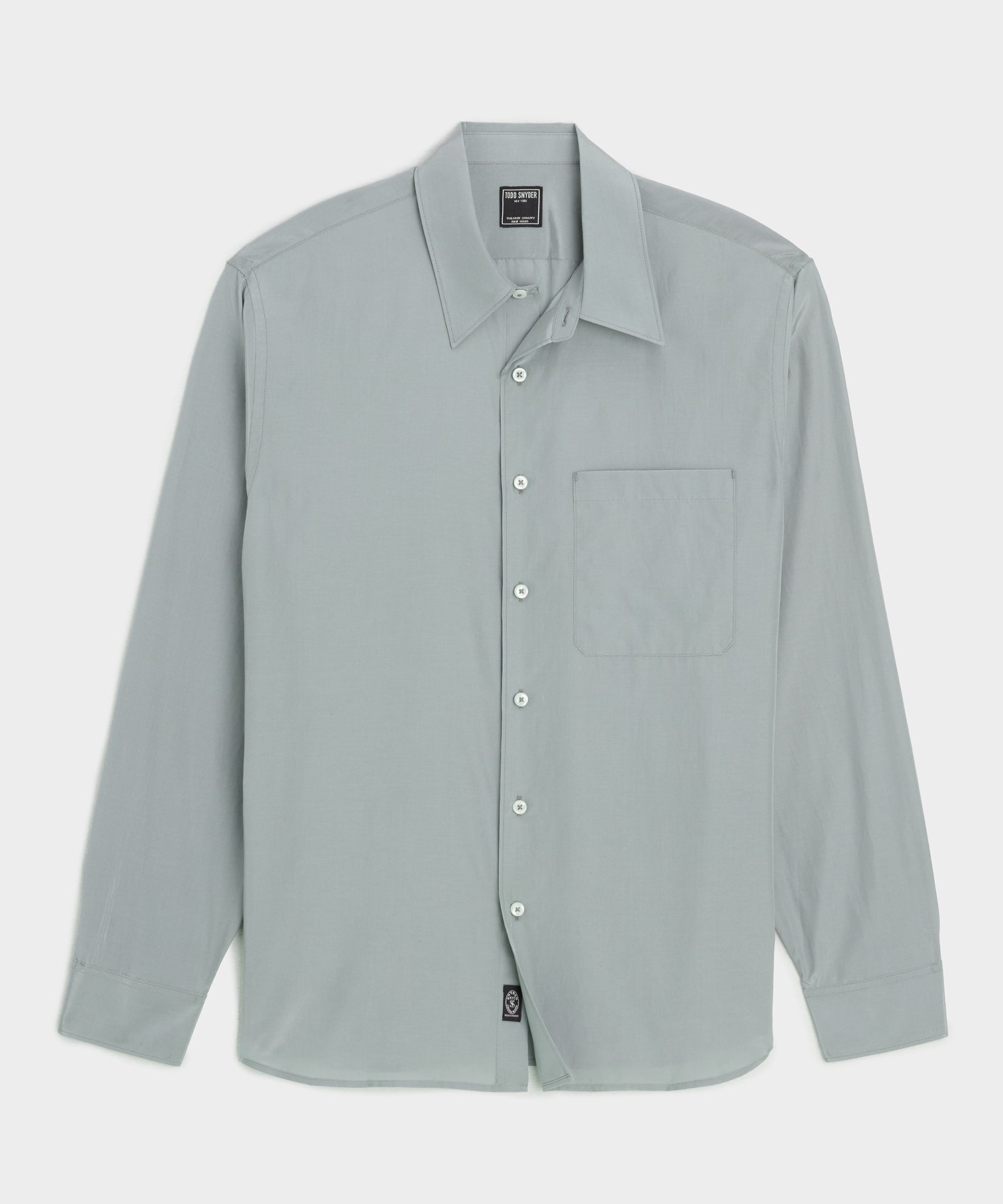 grey silk dress shirt Men's Cotton-Silk Big in Silver Lake, Size L $60 rack le purge