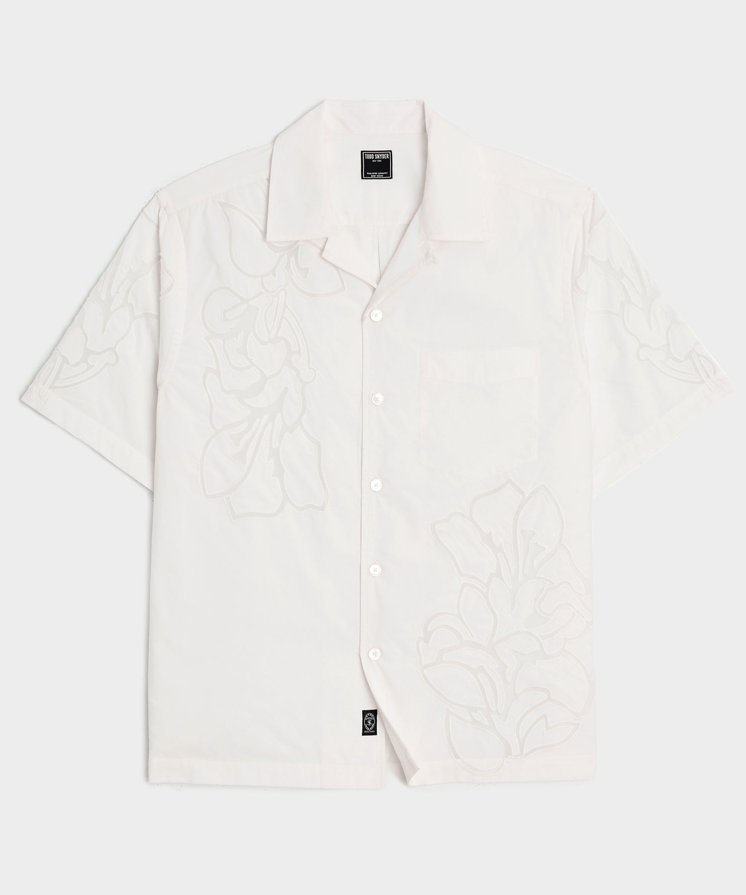 Cropped Cotton Camp Collar Shirt in White – Todd Snyder