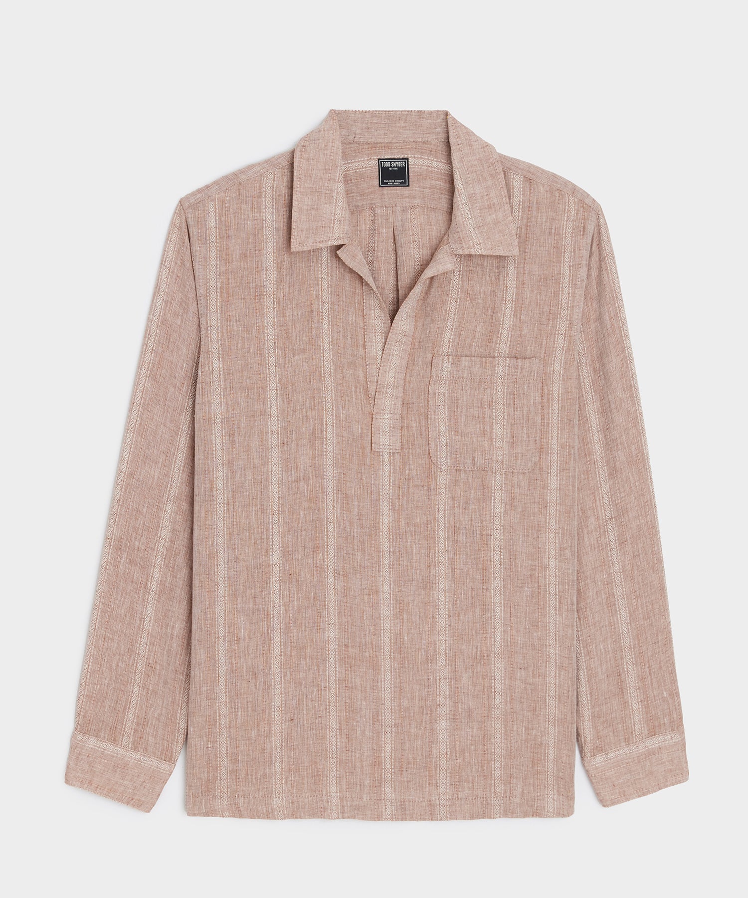 Relaxed Linen Popover Shirt in Rust – Todd Snyder