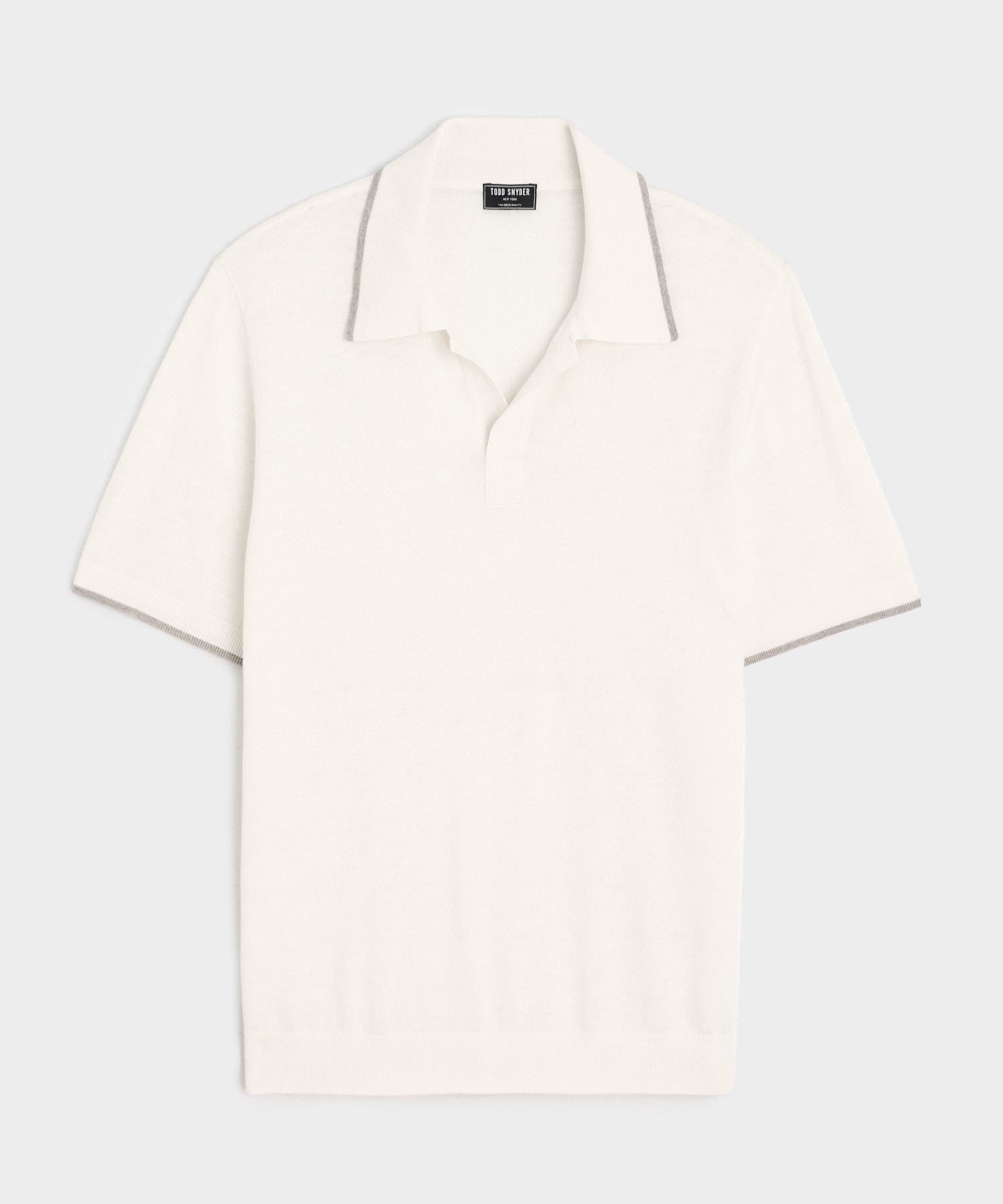 Silk-Cashmere Tipped Sweater Polo in Bisque – Todd Snyder