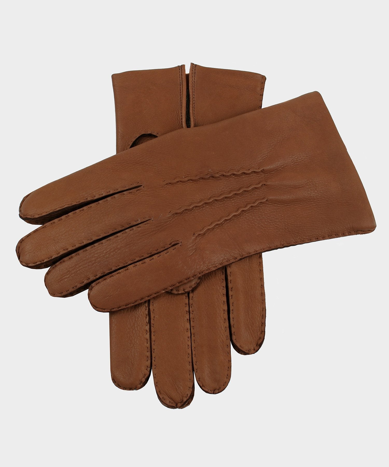 Dents Cambridge Cashmere Lined Deerskin Gloves in Havana