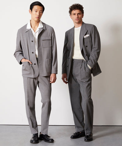 Italian Tropical Wool Wythe Jacket in Grey