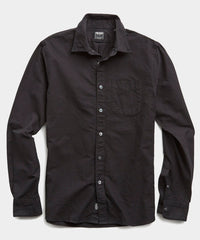 Japanese Selvedge Oxford Button Down Shirt in Black