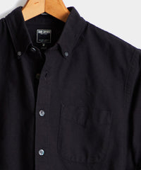 Japanese Selvedge Oxford Button Down Shirt in Black