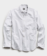 Japanese Selvedge Oxford Button Down Shirt in Grey