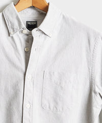 Japanese Selvedge Oxford Button Down Shirt in Grey