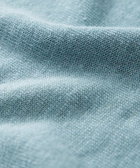 Linen Montauk Sweater Polo in Fountain Blue
