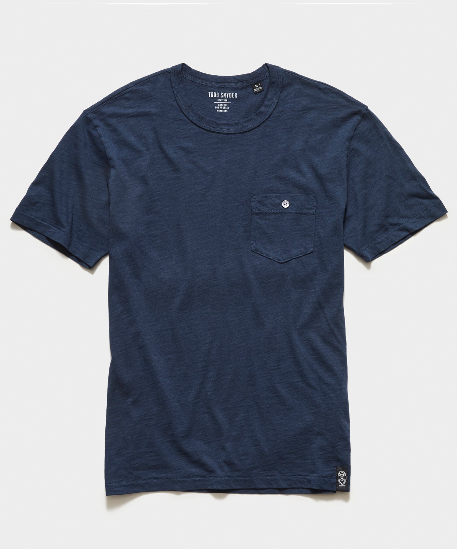 Made in L.A. Homespun Slub Pocket T-Shirt in Original Navy