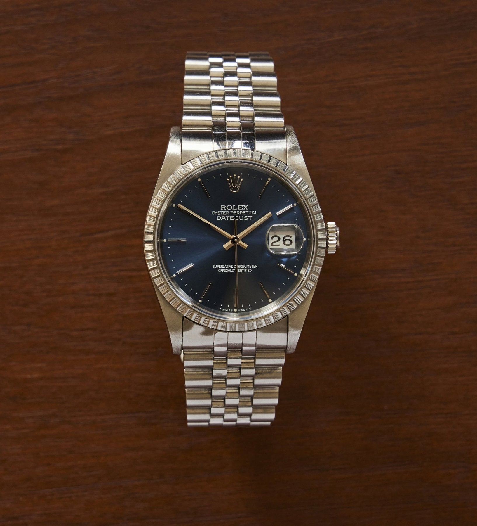 Rolex Oyster Perpetual Datejust Blue Dial Watch
