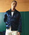 Champion Satin Coaches Jacket in Classic Navy