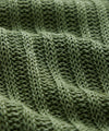 Textured Linen Crewneck in Green Leaf