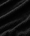 Textured Linen Montauk Sweater Polo in Black
