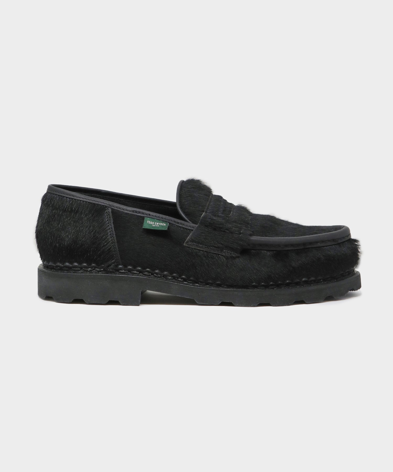 Todd Snyder X Paraboot Reims Black Pony Hair Loafer