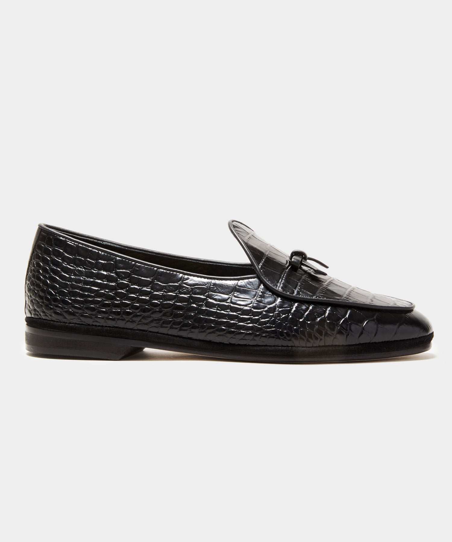 Todd Snyder x Rubinacci Croc Marphy Loafer in Black