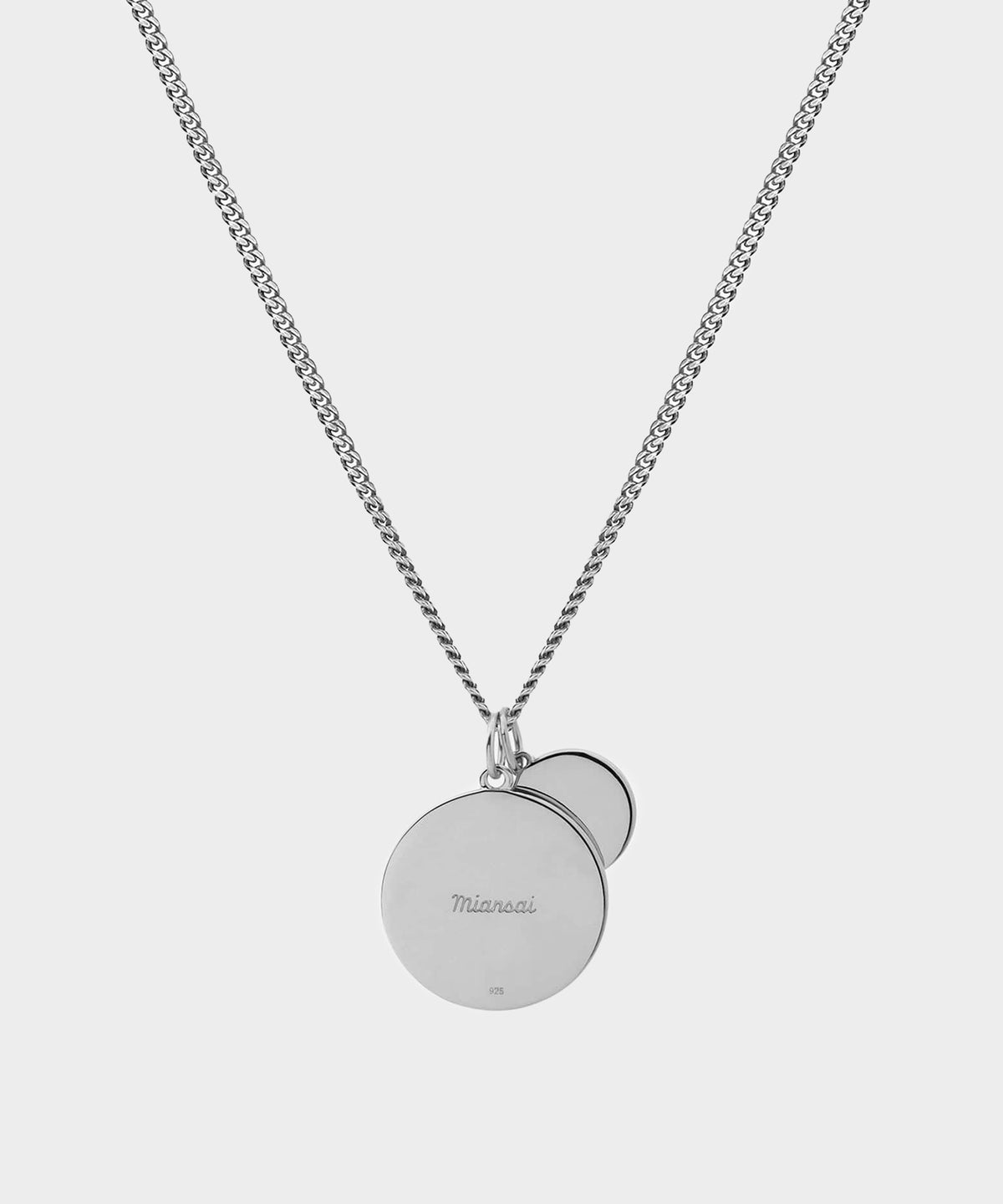 Miansai Saint Christopher Surf Necklace in Sterling Silver + Black