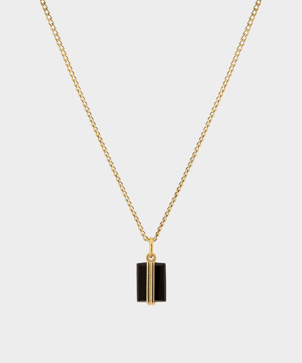 Miansai Gold Onyx Pendant Necklace