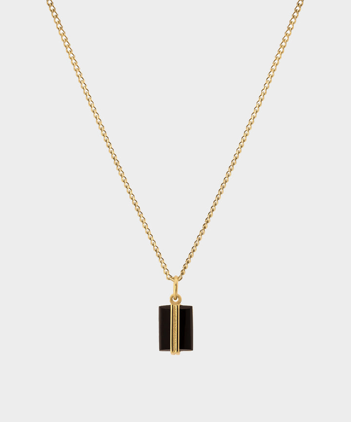 Miansai Gold Onyx Pendant Necklace