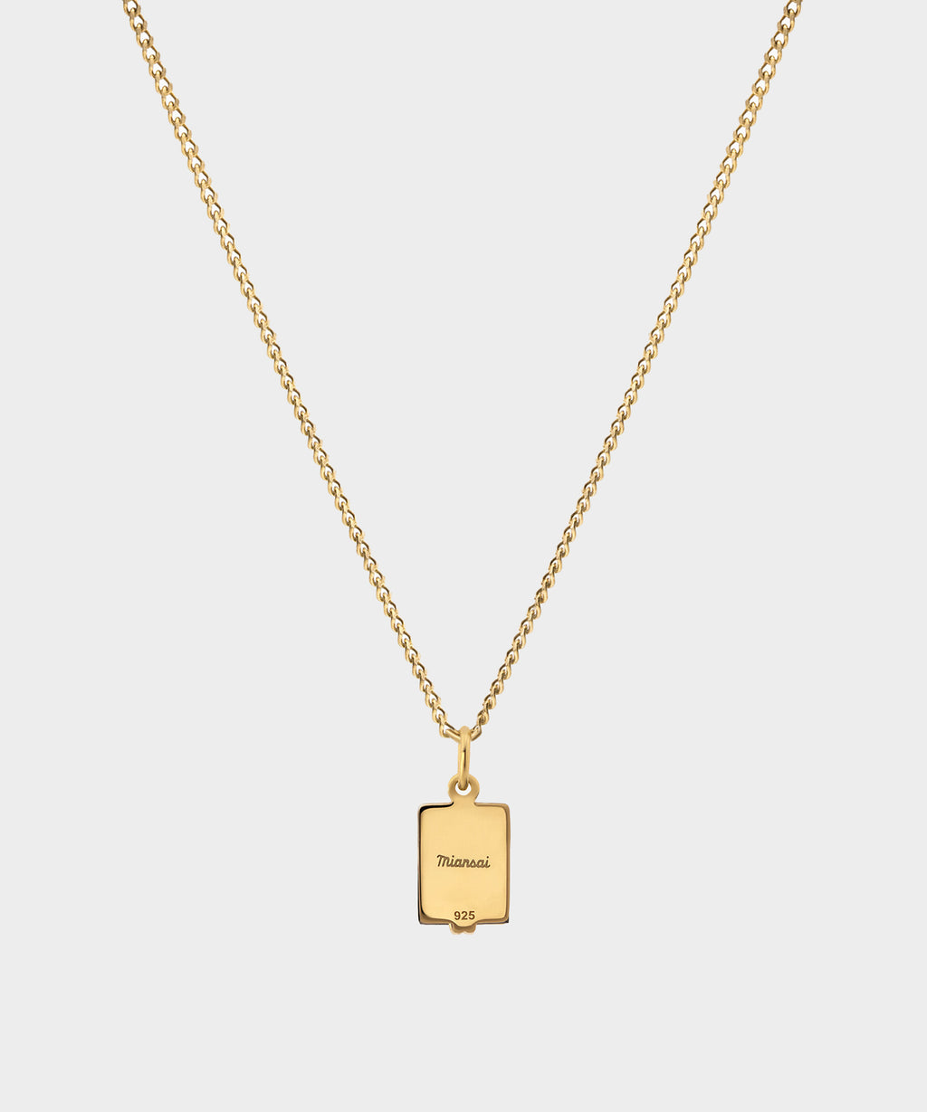 Miansai Gold Onyx Pendant Necklace
