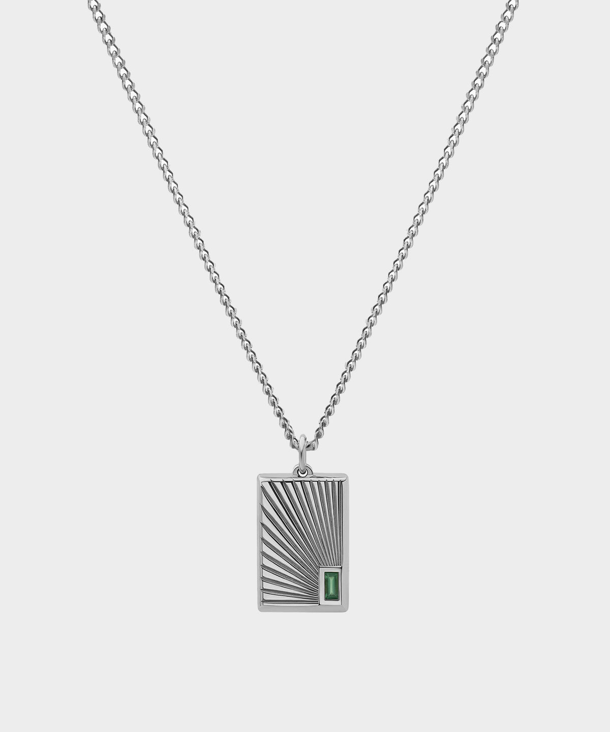 Miansai Sterling Silver Luma Agate Pendant Necklace