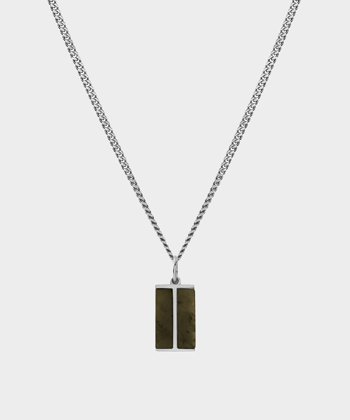 Miansai Sterling Silver Duo Jasper Necklace